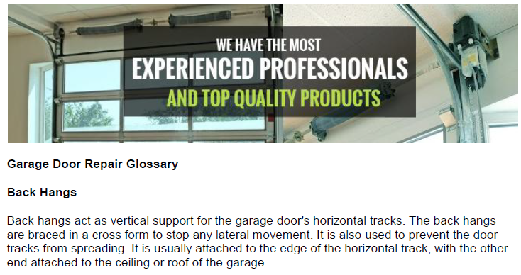 Garage Door Repair Glossary - Garage Door Repair Bainbridge Island